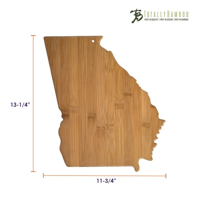 Totally Bamboo Georgia State Shaped Bamboo Serving and Cutting Board - Image 3